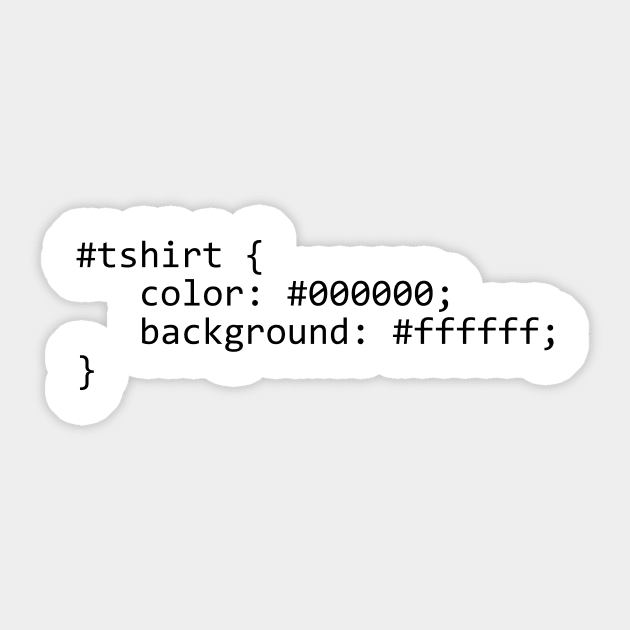 CSS Programmer Tshirt Sticker by GeekandNerdyStuff